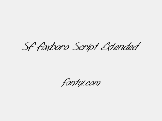 SF Foxboro Script Extended