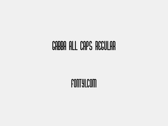 Gabba All Caps Regular
