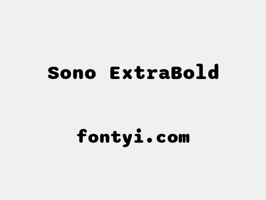 Sono ExtraBold