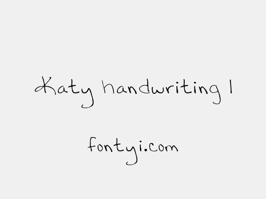 Katy handwriting 1