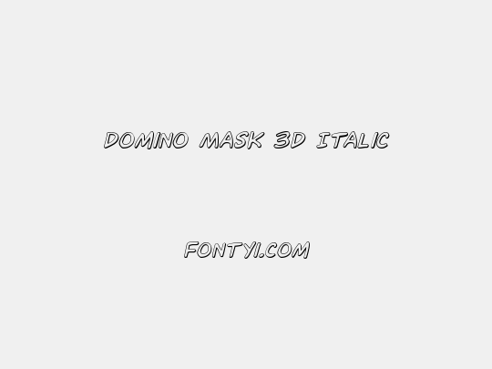 Domino Mask 3D Italic