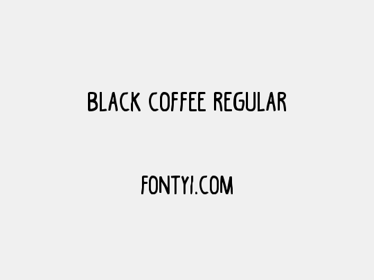 Black Coffee Regular