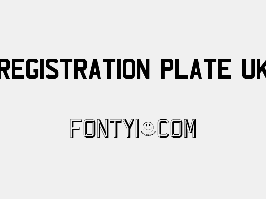REGISTRATION PLATE UK