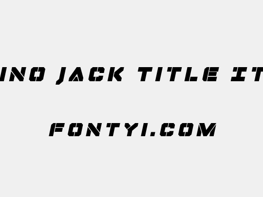 Domino Jack Title Italic