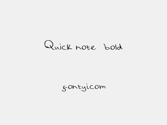 Quick note_bold