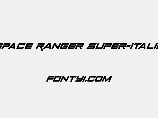 Space Ranger Super-Italic