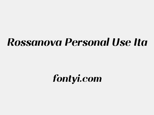Rossanova Personal Use Ita