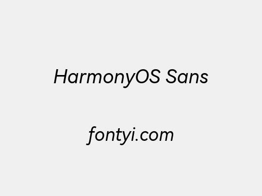 HarmonyOS Sans