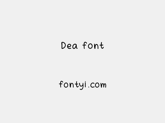 Dea font