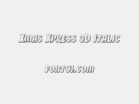 Xmas Xpress 3D Italic