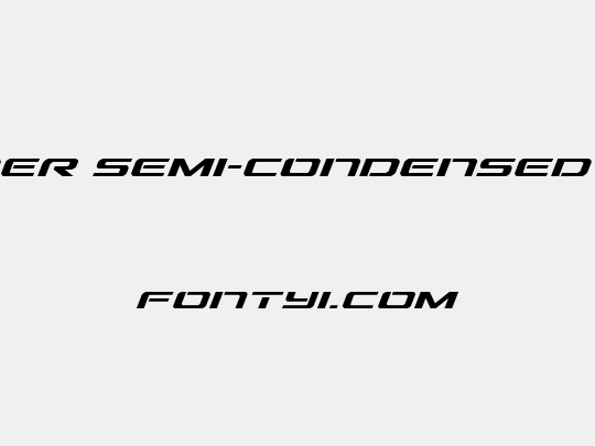 Outrider Semi-Condensed Italic