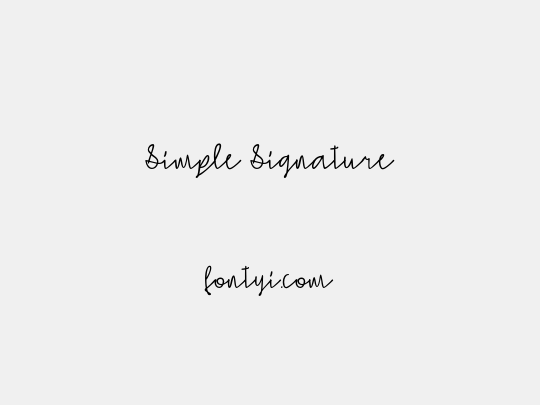 Simple Signature