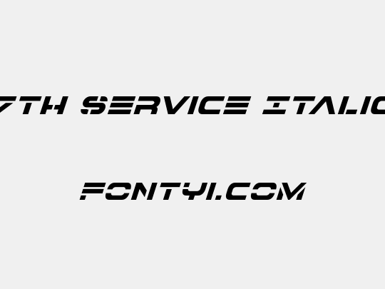 7th Service Italic
