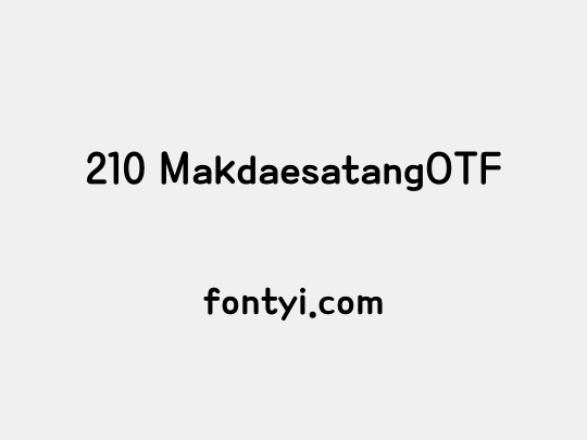 210 MakdaesatangOTF