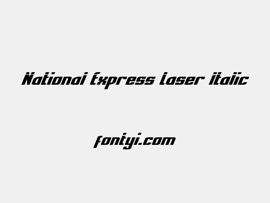 National Express Laser Italic