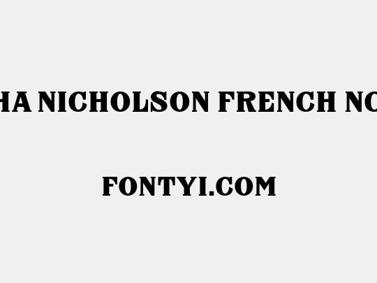 FHA Nicholson French NCV