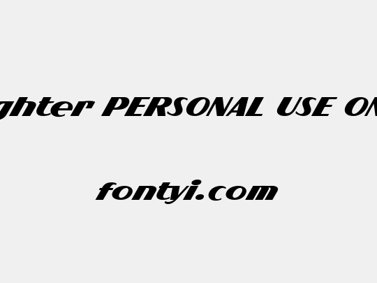 Flighter PERSONAL USE ONLY