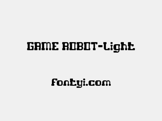 GAME ROBOT-Light