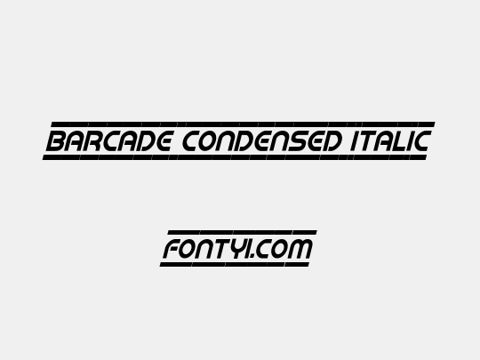 Barcade Condensed Italic