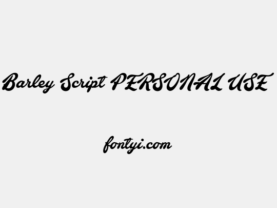 Barley Script PERSONAL USE