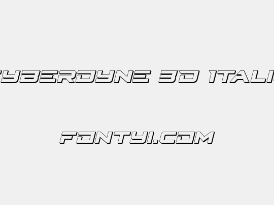 Cyberdyne 3D Italic
