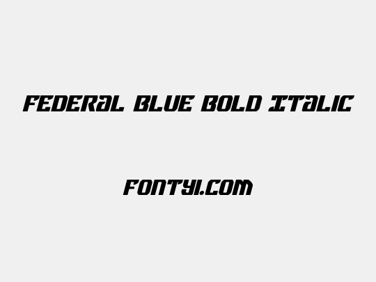 Federal Blue Bold Italic