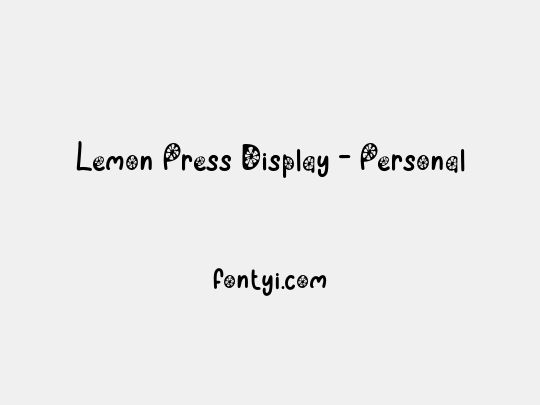 Lemon Press Display - Personal