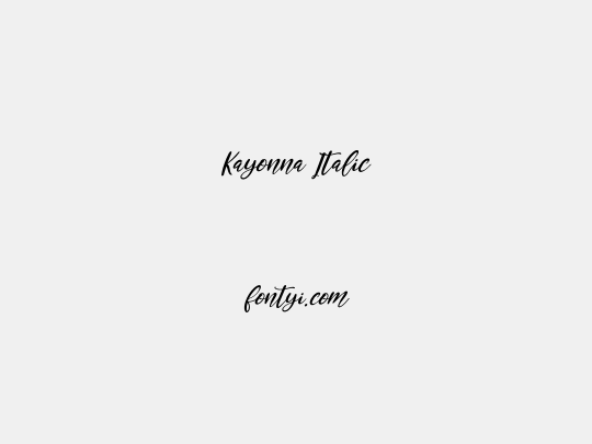 Kayonna Italic