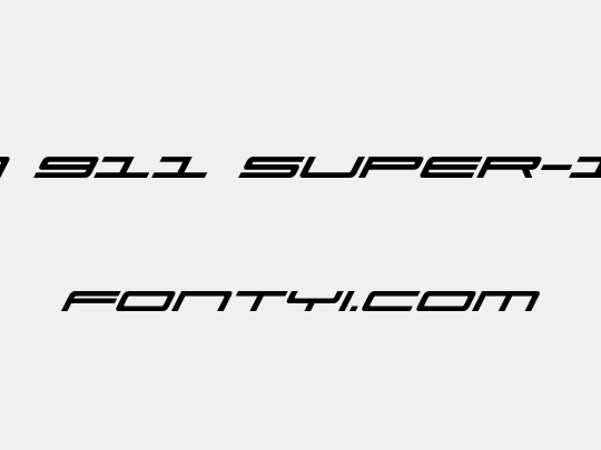 Ultra 911 Super-Italic
