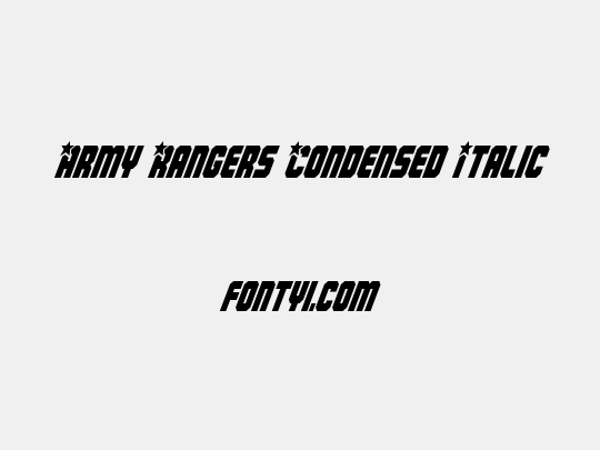 Army Rangers Condensed Italic