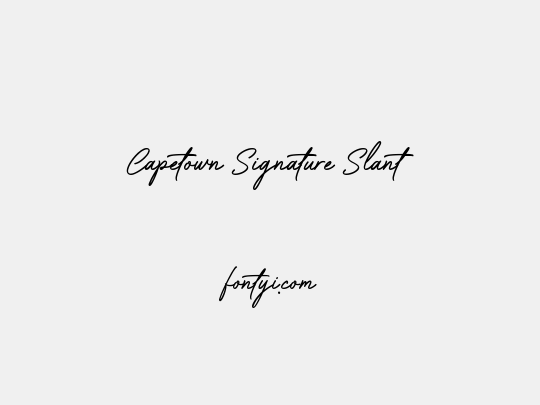 Capetown Signature Slant