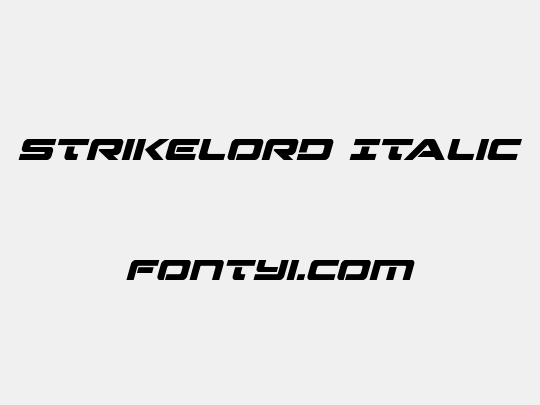 Strikelord Italic