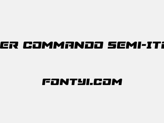 Super Commando Semi-Italic