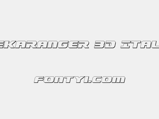 Dekaranger 3D Italic