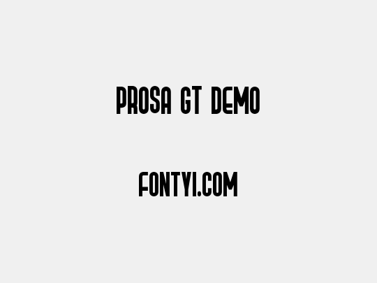 Prosa GT Demo