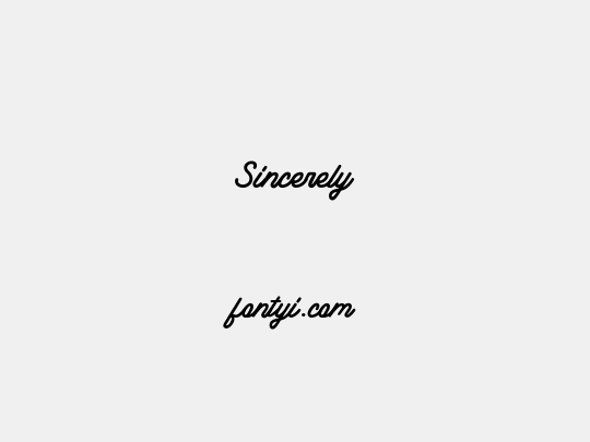 Sincerely