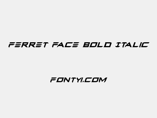 Ferret Face Bold Italic