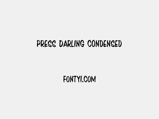 Press Darling Condensed