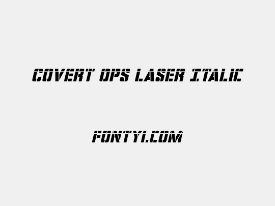 Covert Ops Laser Italic