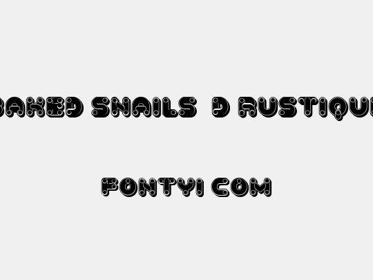 Baked Snails 3D Rustique