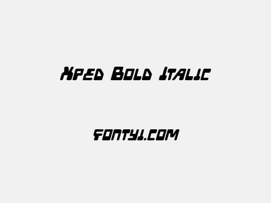 Xped Bold Italic