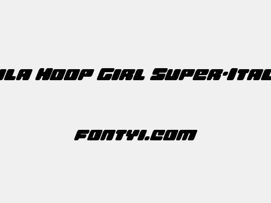 Hula Hoop Girl Super-Italic