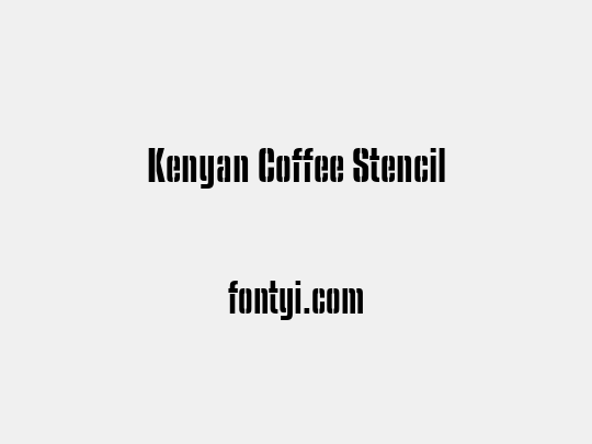 Kenyan Coffee Stencil