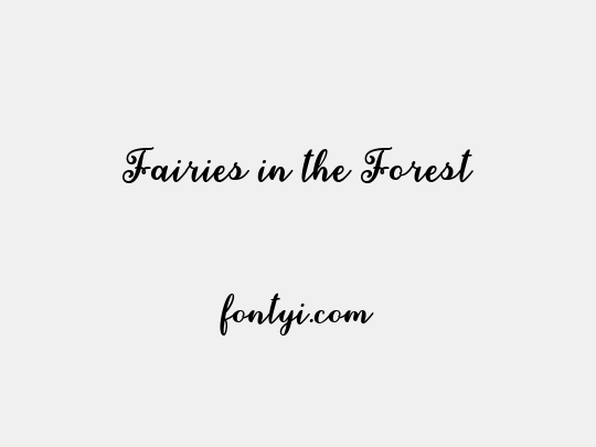Fairies in the Forest