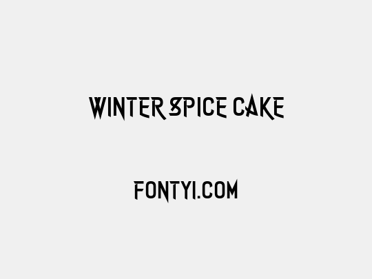 Winter Spice Cake