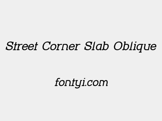Street Corner Slab Oblique