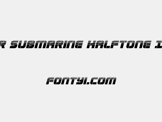 Super Submarine Halftone Italic