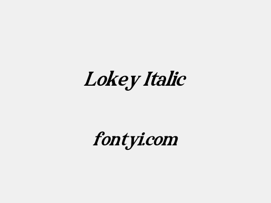Lokey Italic