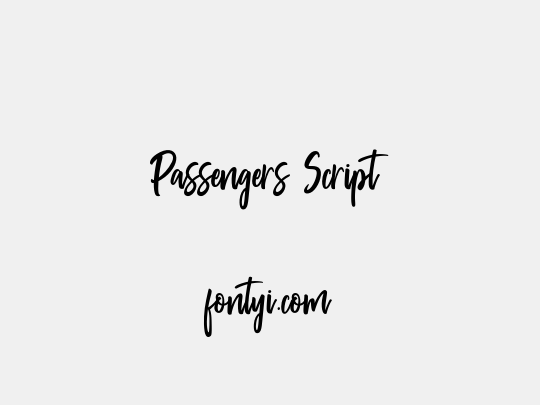 Passengers Script