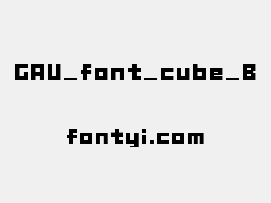 GAU_font_cube_B